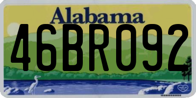 AL license plate 46BR092