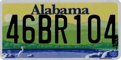 AL license plate 46BR104