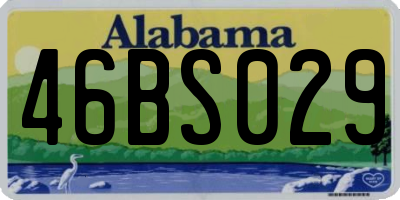 AL license plate 46BS029
