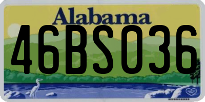 AL license plate 46BS036