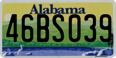 AL license plate 46BS039