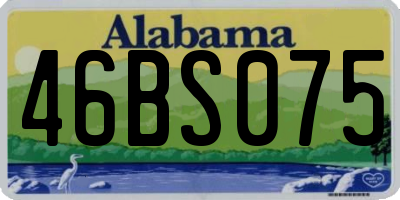 AL license plate 46BS075