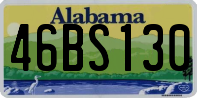 AL license plate 46BS130