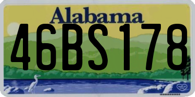 AL license plate 46BS178