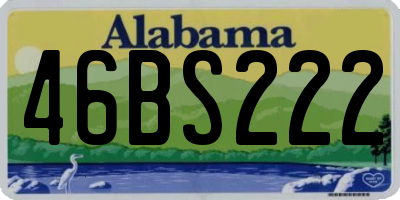 AL license plate 46BS222