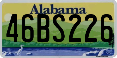 AL license plate 46BS226