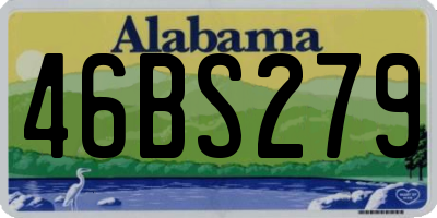 AL license plate 46BS279