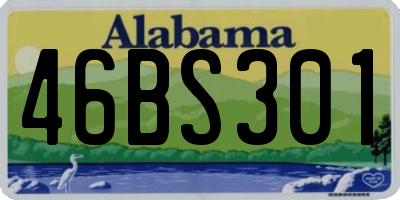 AL license plate 46BS301