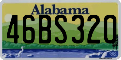 AL license plate 46BS320