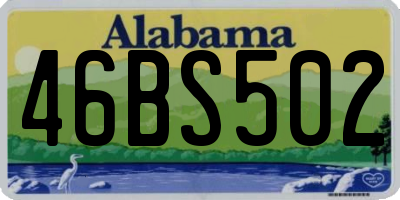 AL license plate 46BS502