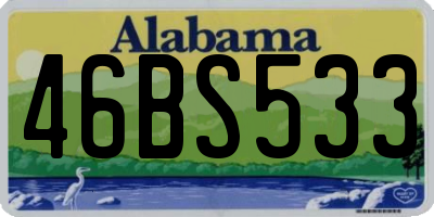 AL license plate 46BS533