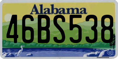 AL license plate 46BS538
