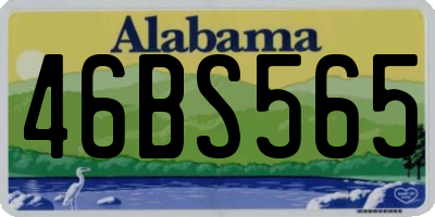 AL license plate 46BS565