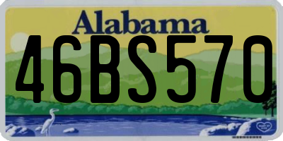 AL license plate 46BS570