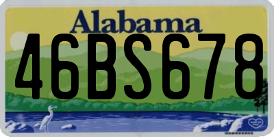 AL license plate 46BS678
