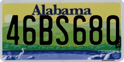 AL license plate 46BS680