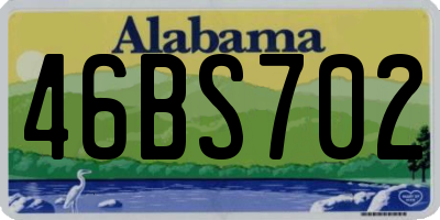 AL license plate 46BS702