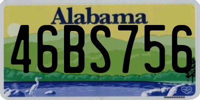 AL license plate 46BS756