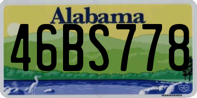 AL license plate 46BS778