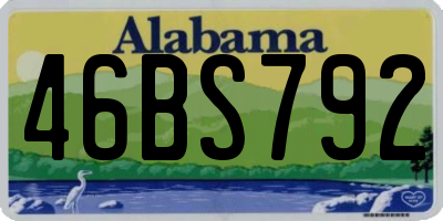 AL license plate 46BS792