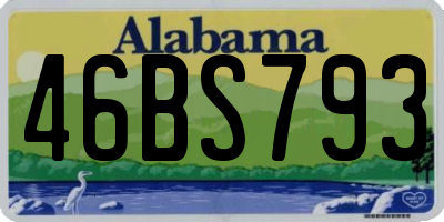 AL license plate 46BS793