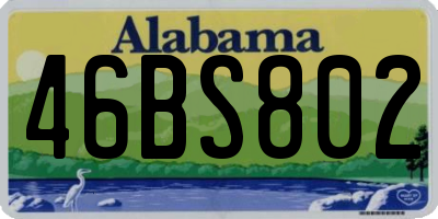 AL license plate 46BS802