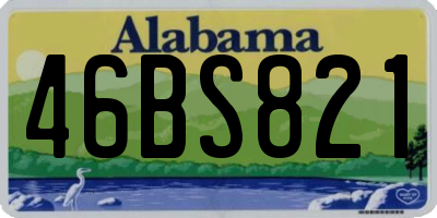 AL license plate 46BS821
