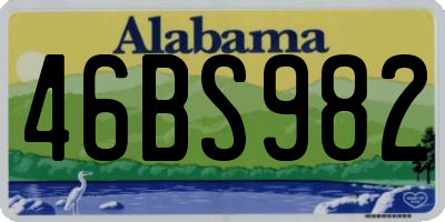 AL license plate 46BS982