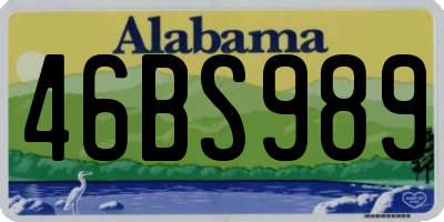 AL license plate 46BS989