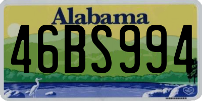 AL license plate 46BS994