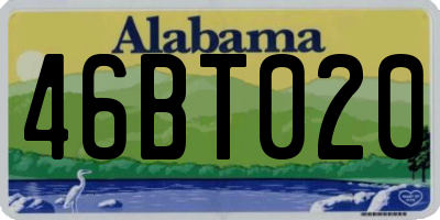 AL license plate 46BT020