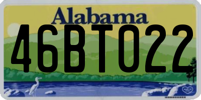AL license plate 46BT022