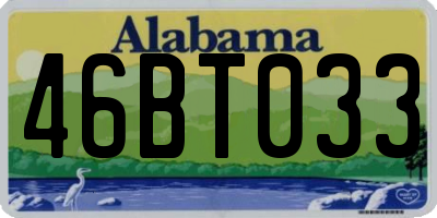 AL license plate 46BT033