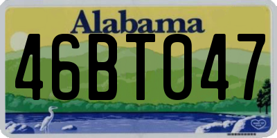 AL license plate 46BT047