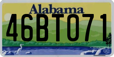 AL license plate 46BT071