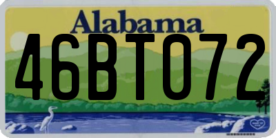 AL license plate 46BT072
