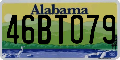 AL license plate 46BT079