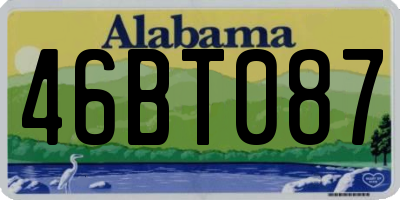 AL license plate 46BT087