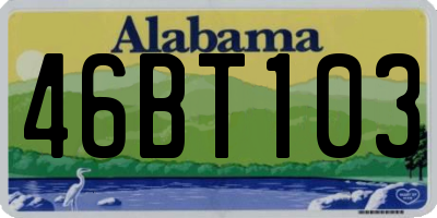 AL license plate 46BT103