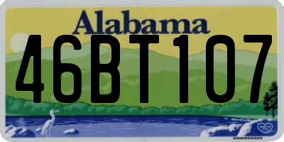 AL license plate 46BT107