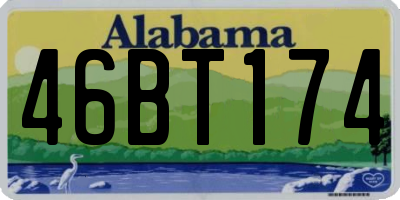 AL license plate 46BT174