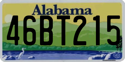 AL license plate 46BT215