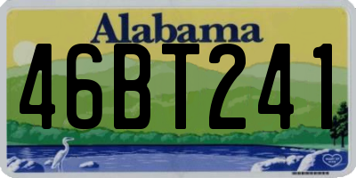 AL license plate 46BT241