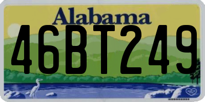 AL license plate 46BT249