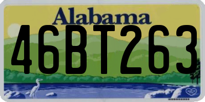 AL license plate 46BT263