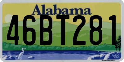 AL license plate 46BT281