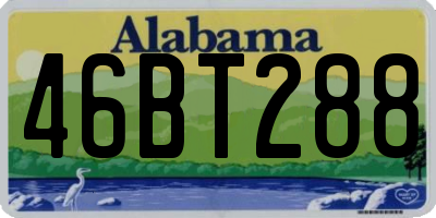AL license plate 46BT288