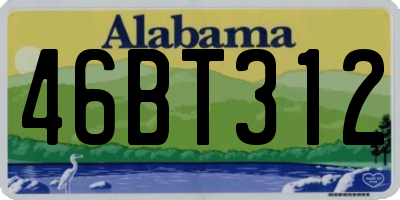 AL license plate 46BT312