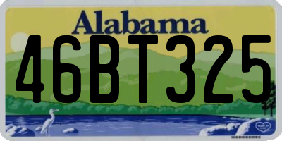 AL license plate 46BT325
