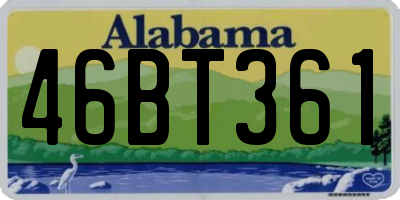 AL license plate 46BT361
